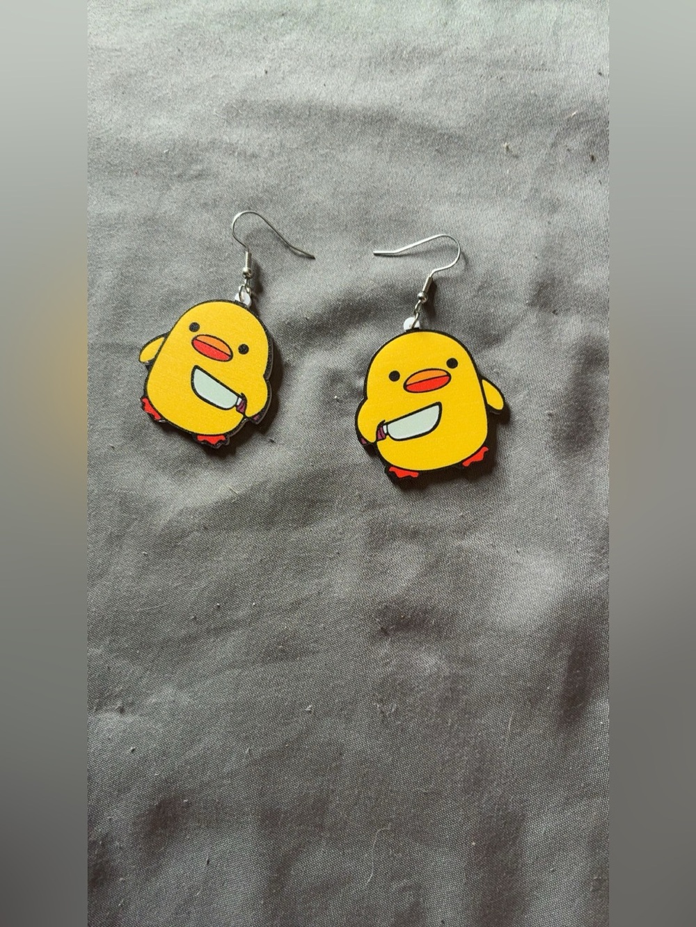 Cute Yellow Chick Dangle Earrings